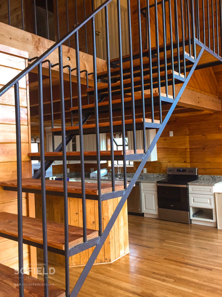 164 High Hopes Single Family Home Rental Staircase - Boone, NC