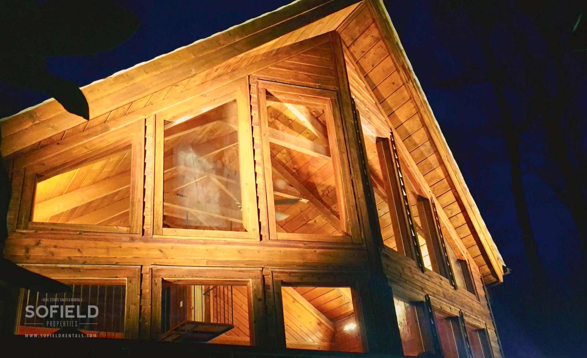 164 High Hopes Single Family Home Rental Exterior Night View - Boone, NC