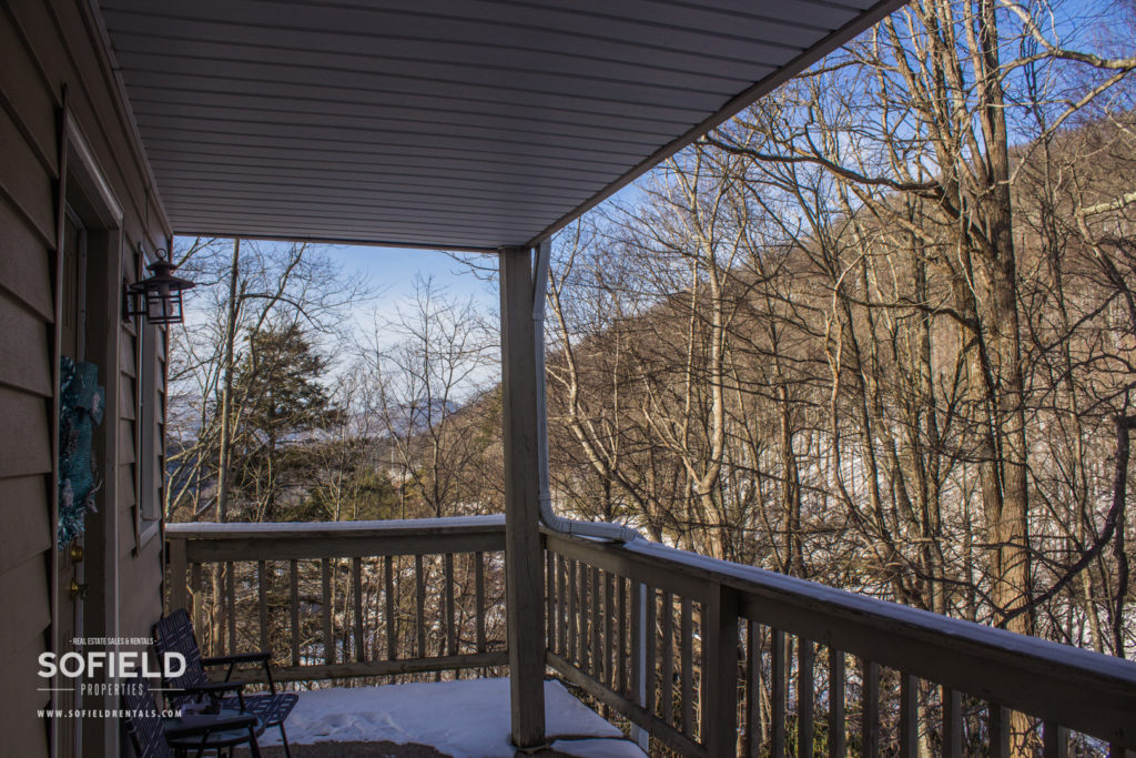 Bloomfield Apartments, Boone - exterior view from covered deck