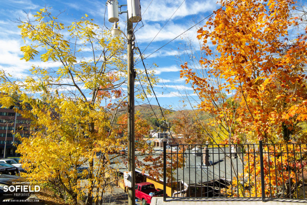 Plymouth Trace Apartments, Boone - exterior view toward campus and town