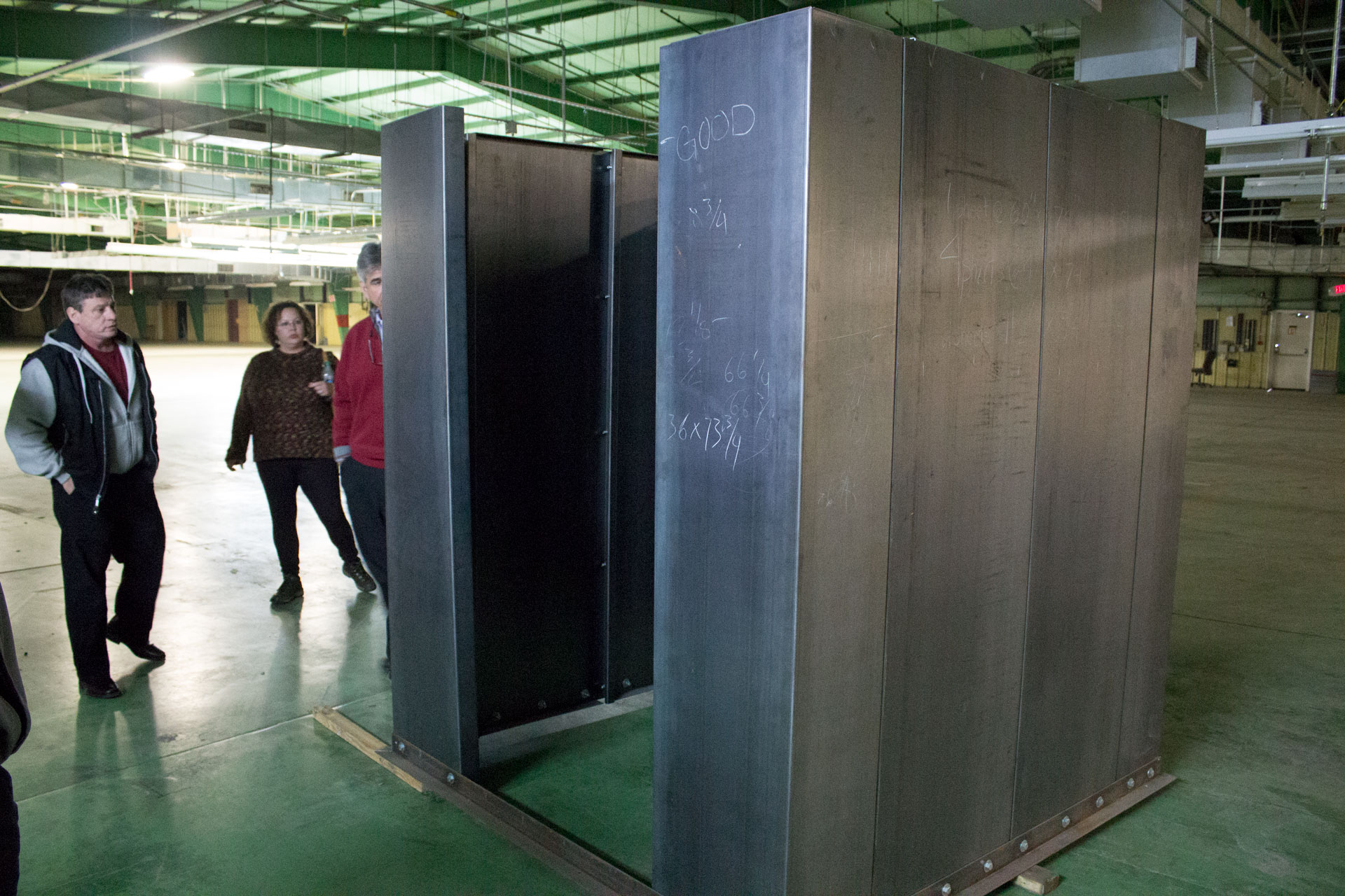 US Safe Room - Inspecting panelized safe room at factory